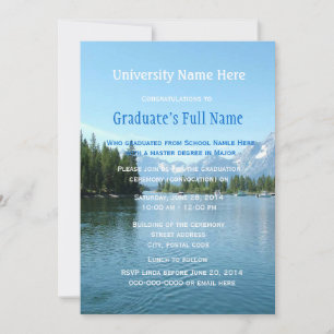 impressive landscape  graduation ceremony invitation