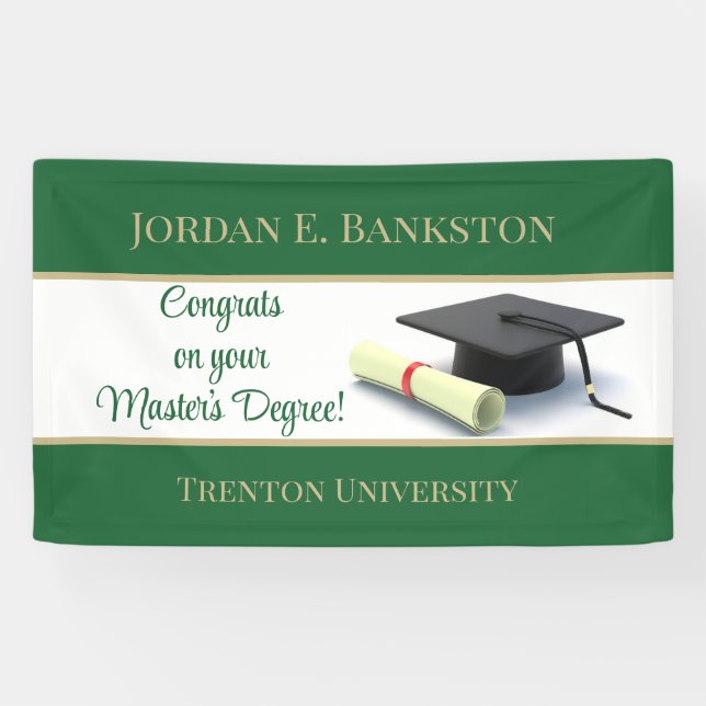 Impressive Master's Degree! Graduation  Banner (Horizontal)