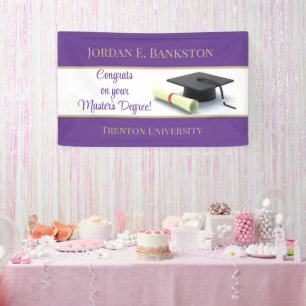 Impressive Master's Degree! Graduation Banner