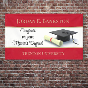 Impressive Master's Degree! Graduation Banner