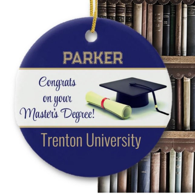 Impressive Master's Degree! Graduation  Ceramic Tree Decoration (Creator Uploaded)