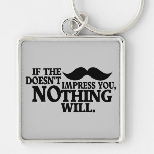 Impressive Moustache custom colour key chain