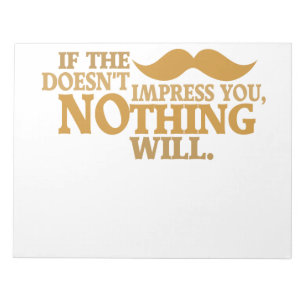 Impressive Moustache custom colour notepad