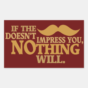 Impressive Moustache custom colour stickers