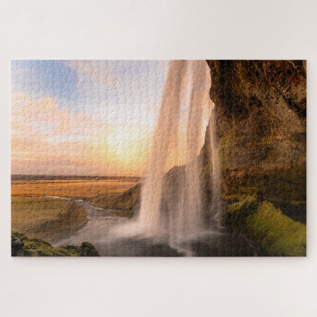 Impressive Seljalandsfoss Waterfall Puzzles (Horizontal)
