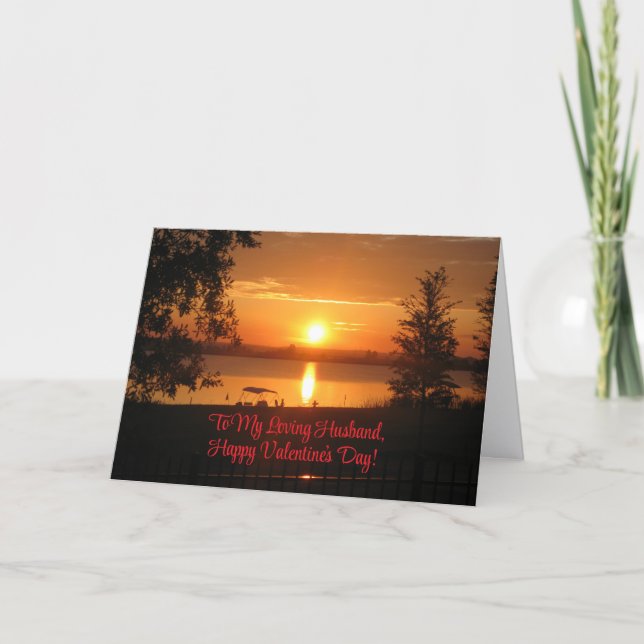 Impressive Sunrise, For Husband, Valentine's Card (Front)