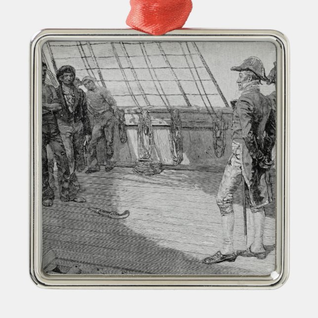Impressment of American Seamen Metal Tree Decoration (Front)