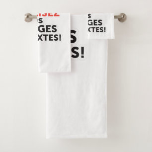Imprimer vos conceptions en ligne en français bath towel set