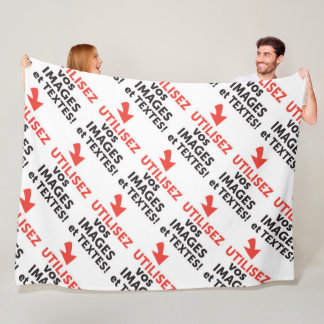Imprimer vos conceptions en ligne en français fleece blanket