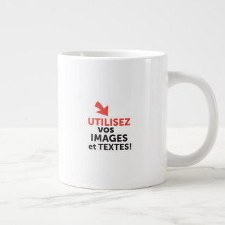 Imprimer vos conceptions en ligne en français large coffee mug