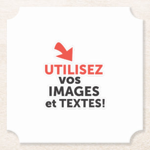 Imprimer vos conceptions en ligne en français paper coaster