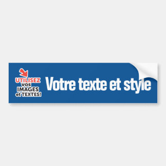 Imprimer vos designs en ligne DIY en Français Bumper Sticker