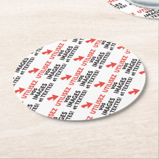 Imprimer vos designs en ligne DIY en Français Round Paper Coaster