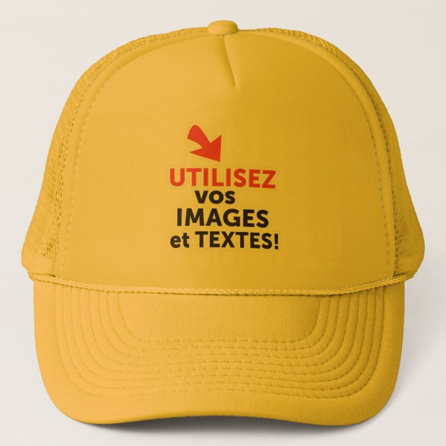 Imprimer vos designs en ligne DIY en Français Trucker Hat (Front)