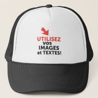 Imprimer vos designs en ligne DIY en Français Trucker Hat