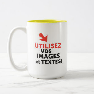 Imprimer vos designs en ligne DIY en Français Two-Tone Coffee Mug