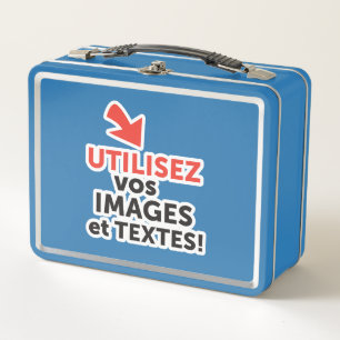 Imprimer vos designs en ligne DIY Français Metal Lunch Box