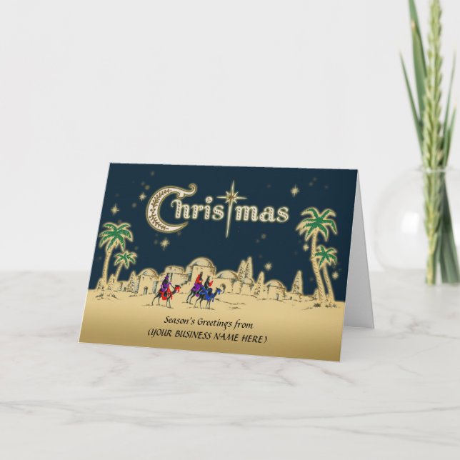 Imprinted Religious Business Christmas Card (Front)