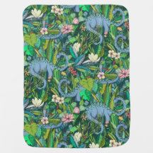 Improbable Botanical with Dinosaurs - dark green