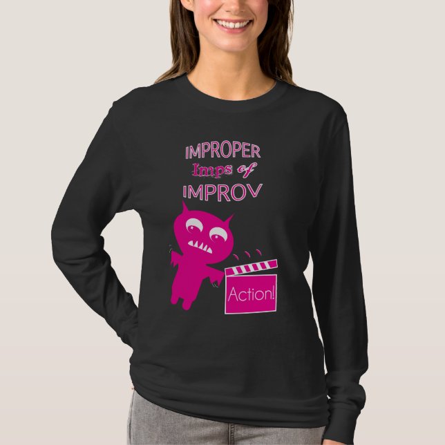 improper imps of improv performance long sleeve T-Shirt (Front)
