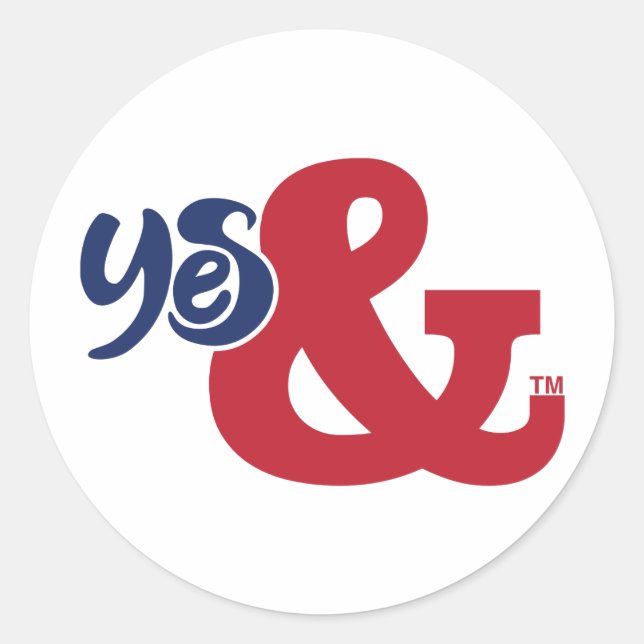 Improv | Yes And | Classic Round Sticker (Front)