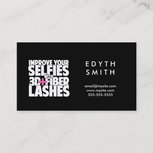 Improve Your Selfies Business Card (Front)