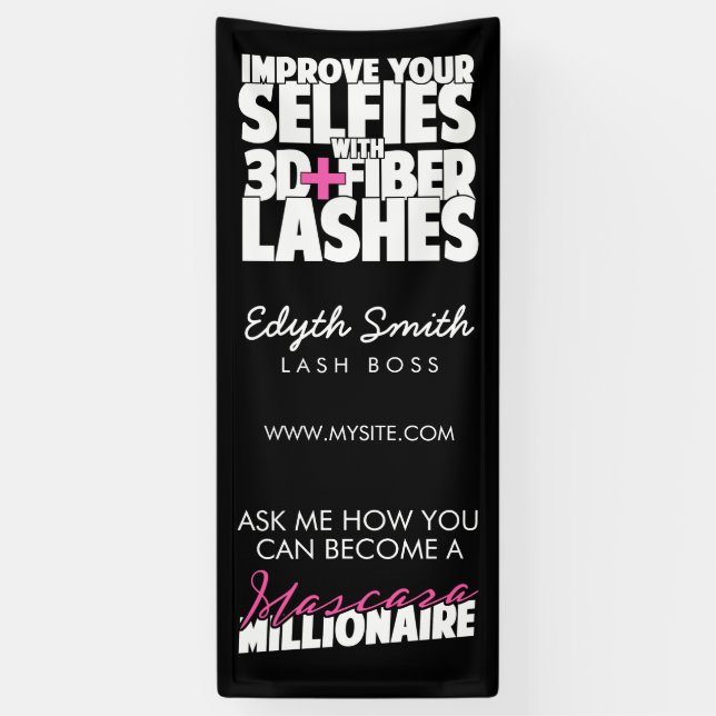 Improve your selfies with 3d + Fibre Lashes Banner (Vertical)