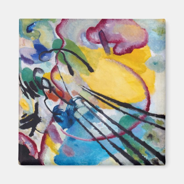 Improvisation 26, Rowing by Wassily Kandinsky Magnet (Front)