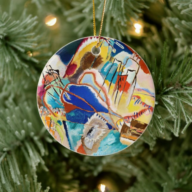 Improvisation 30 (Cannons) by Wassily Kandinsky Ceramic Tree Decoration (Tree)