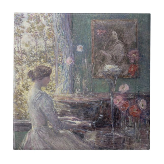 Improvisation by Frederick Childe Hassam Tile (Front)