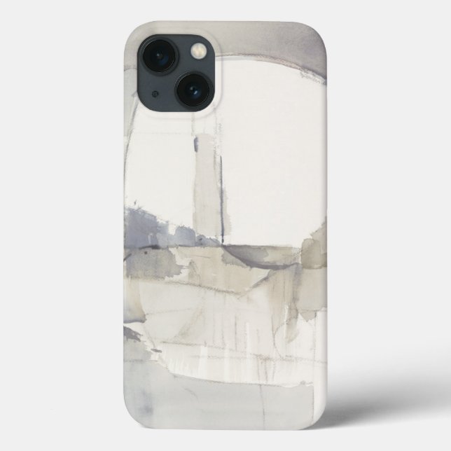 Improvisation I Grey Abstract Print Case-Mate iPhone Case (Back)