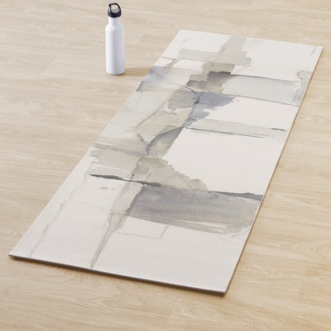 Improvisation I Grey Abstract Print Yoga Mat (In Situ)