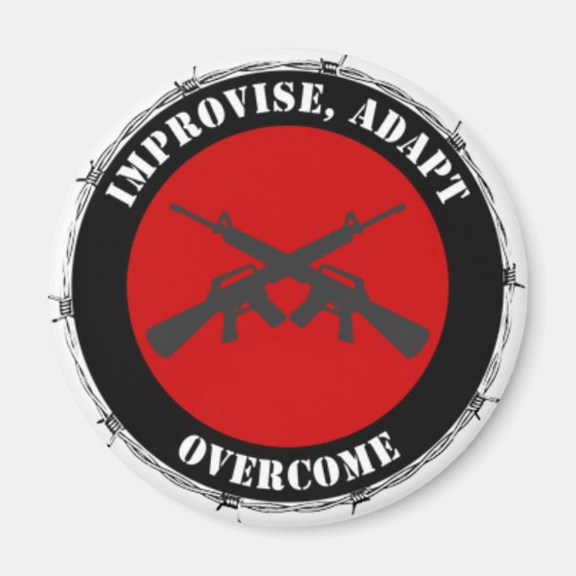Improvise, Adapt, Overcome Magnet (Front)