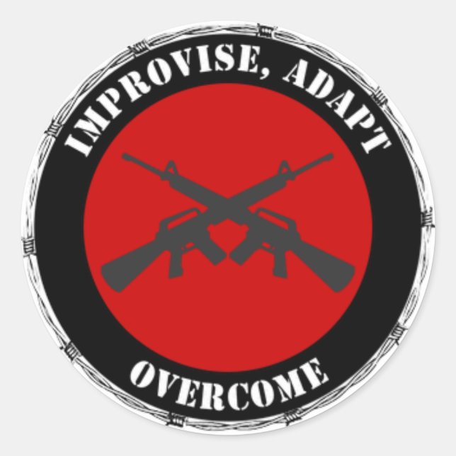 Improvise, Adapt, Overcome Sticker (Front)
