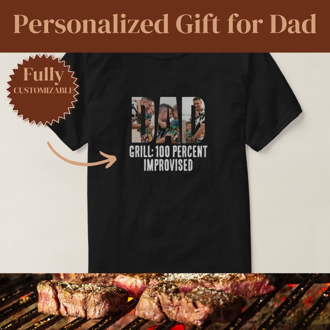 Improvised Grill Dad Humour T-Shirt (Improvised Grill Dad Humor T-Shirt)