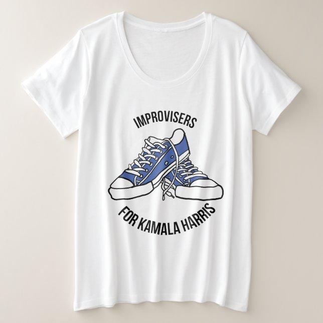 "Improvisers for Kamala Harris" Plus Size Shirt (Design Front)
