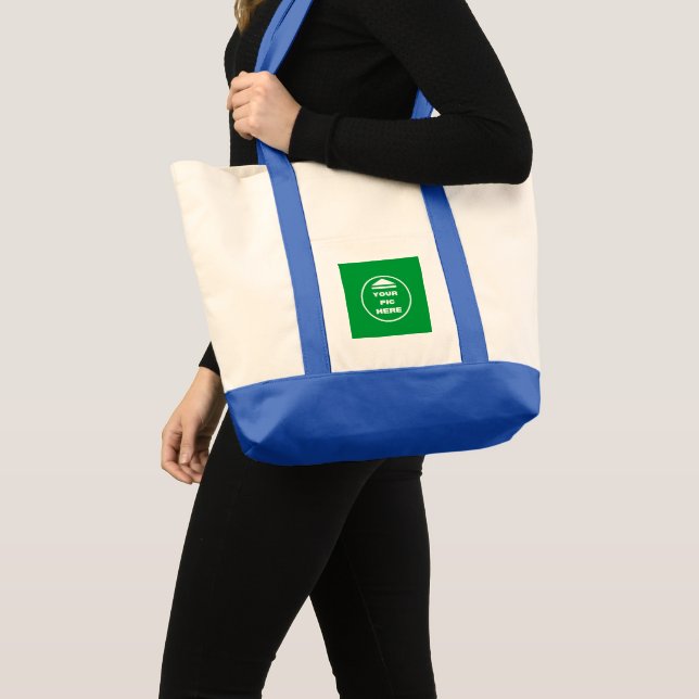 Impulse Tote Bag - Add Your Image - Blue (Front (Product))