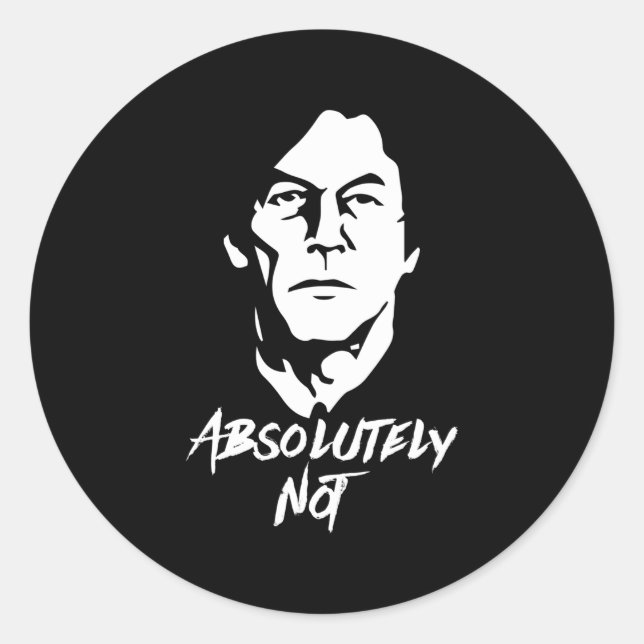 Imran Khan Absolutely Not Pti Supporter Pakistani  Classic Round Sticker (Front)