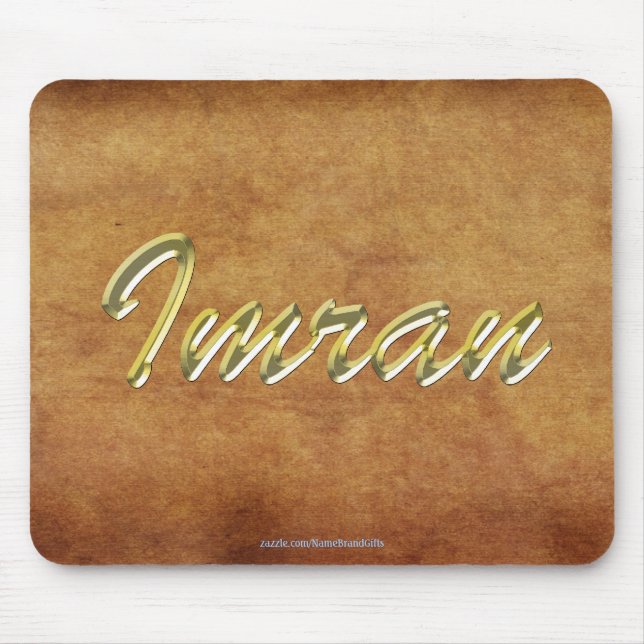 IMRAN Name-Branded Personalised Gift Mousepad (Front)
