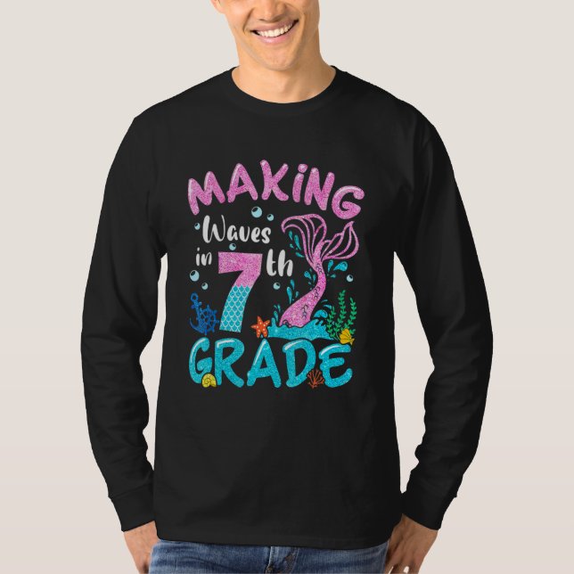 In 7th Grade Mermaid Back To School Girls School T-Shirt (Front)