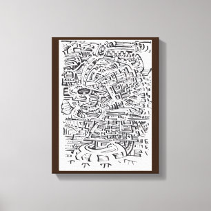 In a Between-place, india ink drawing Canvas Print