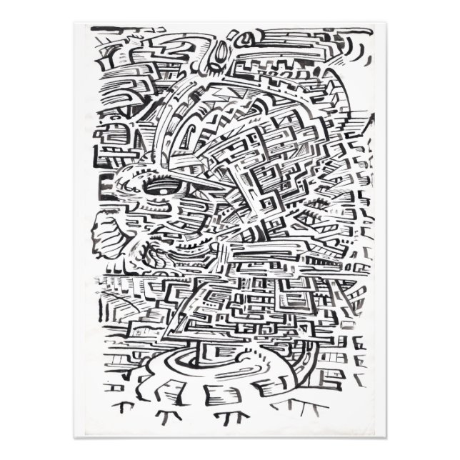 In a Between-place, india ink drawing  Photo Print (Front)