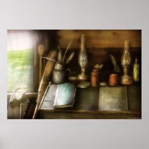 In a carpenter's workshop poster