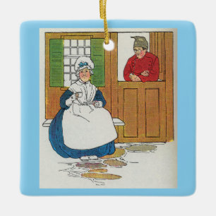 In a cottage in Fife Lived a man and his wife Ceramic Ornament