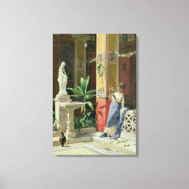 In a Courtyard in Pompeii, 1878 Canvas Print (Front)