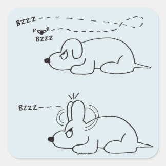 In a Dog's Age Square Sticker