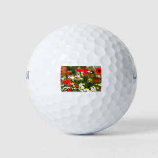 In A Field of Poppies Be A Daisy Golf Balls