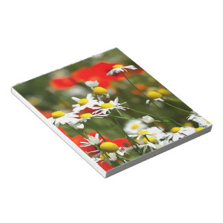 In A Field of Poppies Be A Daisy Notepad