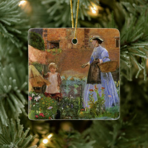 In a Garden at Cookham by George John Pinwell Ceramic Ornament