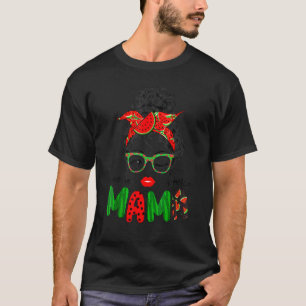 In A Melon Mama Messy Bun Watermelon Summer T-Shirt